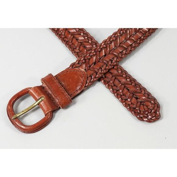 2 Leather Belt Talbot Chicos Womens Size Small Brown Plaited Skinny Bundle - Picture 8 of 15